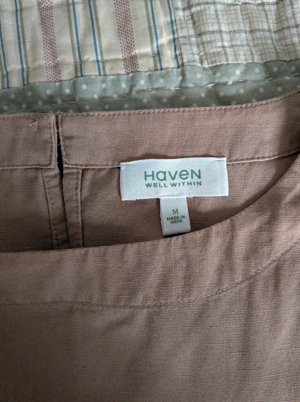 Haven Well Within Tencel Linen Sleeveless Tank Top Taupe M Minimalist - Picture 5 of 8